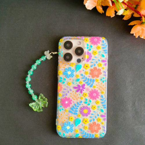 Aqua Green & White Crystal Charm Combo
