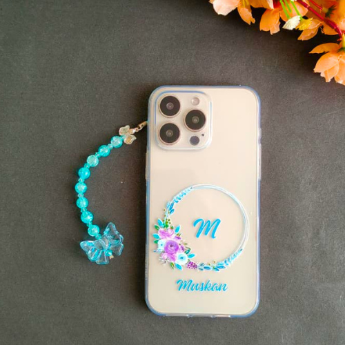 Aqua Blue & White Crystal Charm Combo
