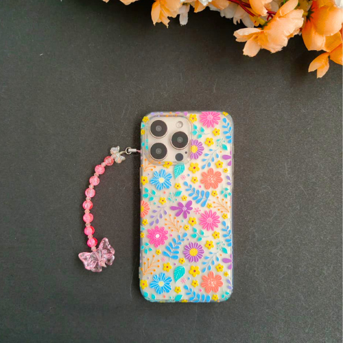 Pink And Aqua Blue Bow Charm Combo
