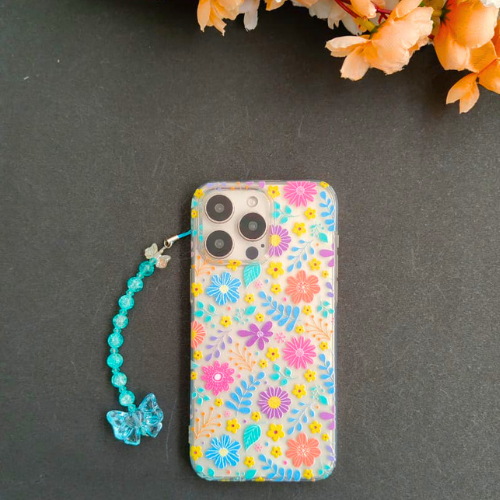 Pink And Aqua Blue Bow Charm Combo