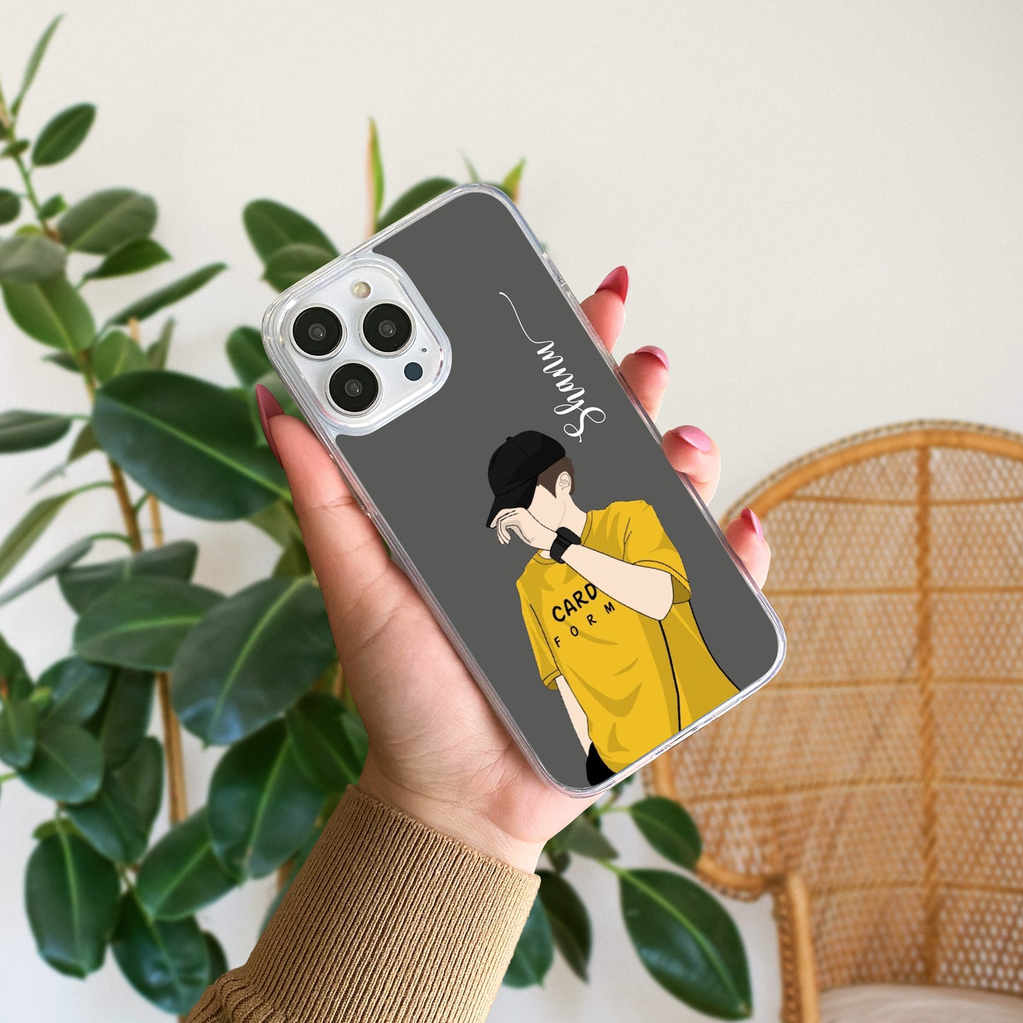 Aesthetic Boy Silicon Custom Name Case Design 11