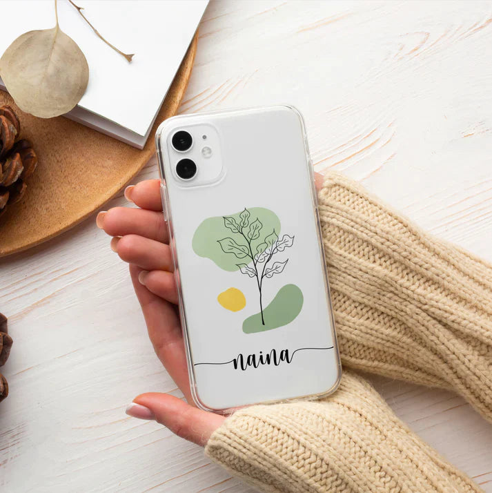 Aesthetic Floral Art Name Cases Design 1