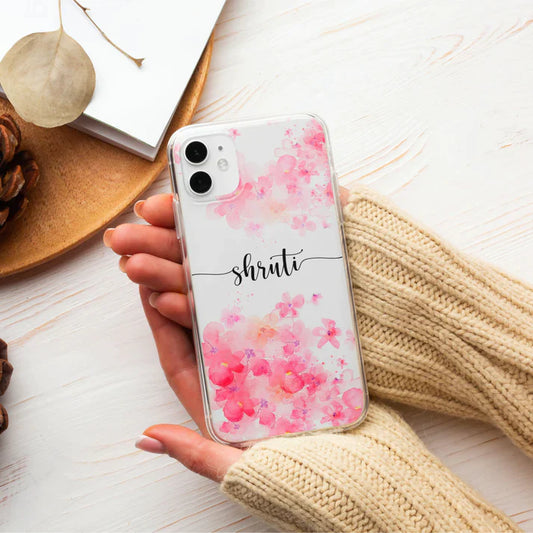 Water Colour Floral Pattern Name Case Design 3