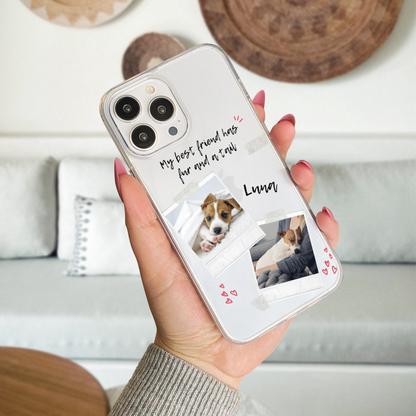 Custom Polaroid Pet Name Transparent Soft Silicone Phone Case