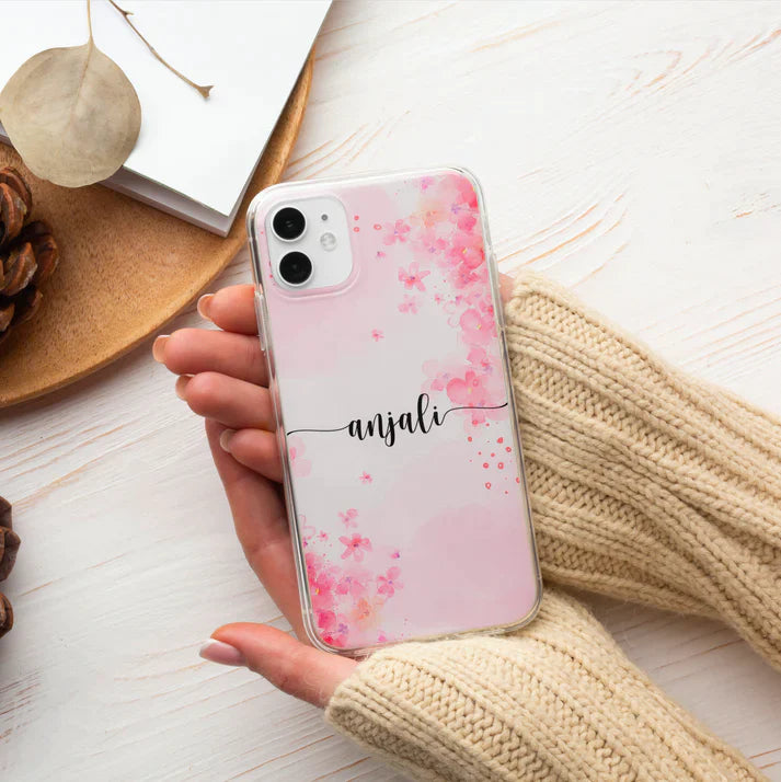 Water Colour Floral Pattern Name Case Design 4