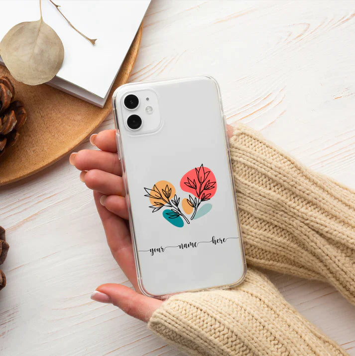 Aesthetic Floral Art Name Cases Design 5