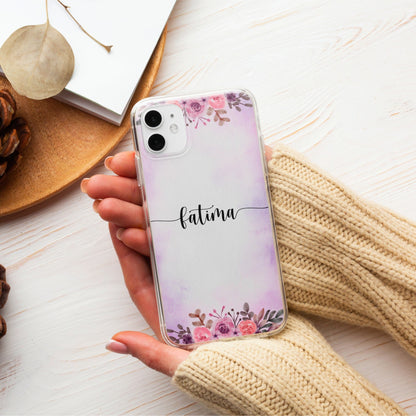 Water Colour Floral Pattern Custom Soft Silicone Phone Cases