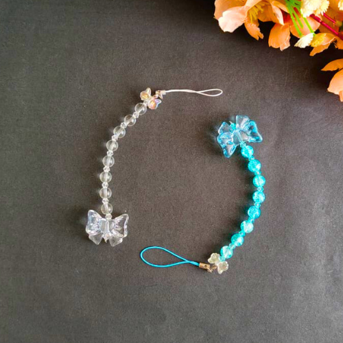 Aqua Blue & White Crystal Charm Combo