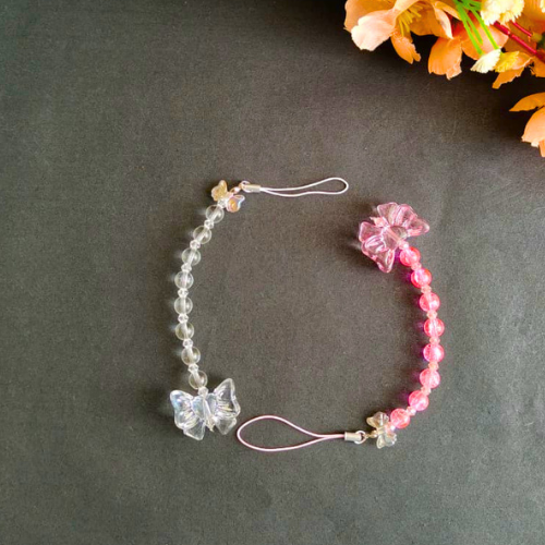 Cute Pink & White Crystal Charm Combo