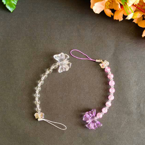 Cute Lavender & White Crystal Charm Combo