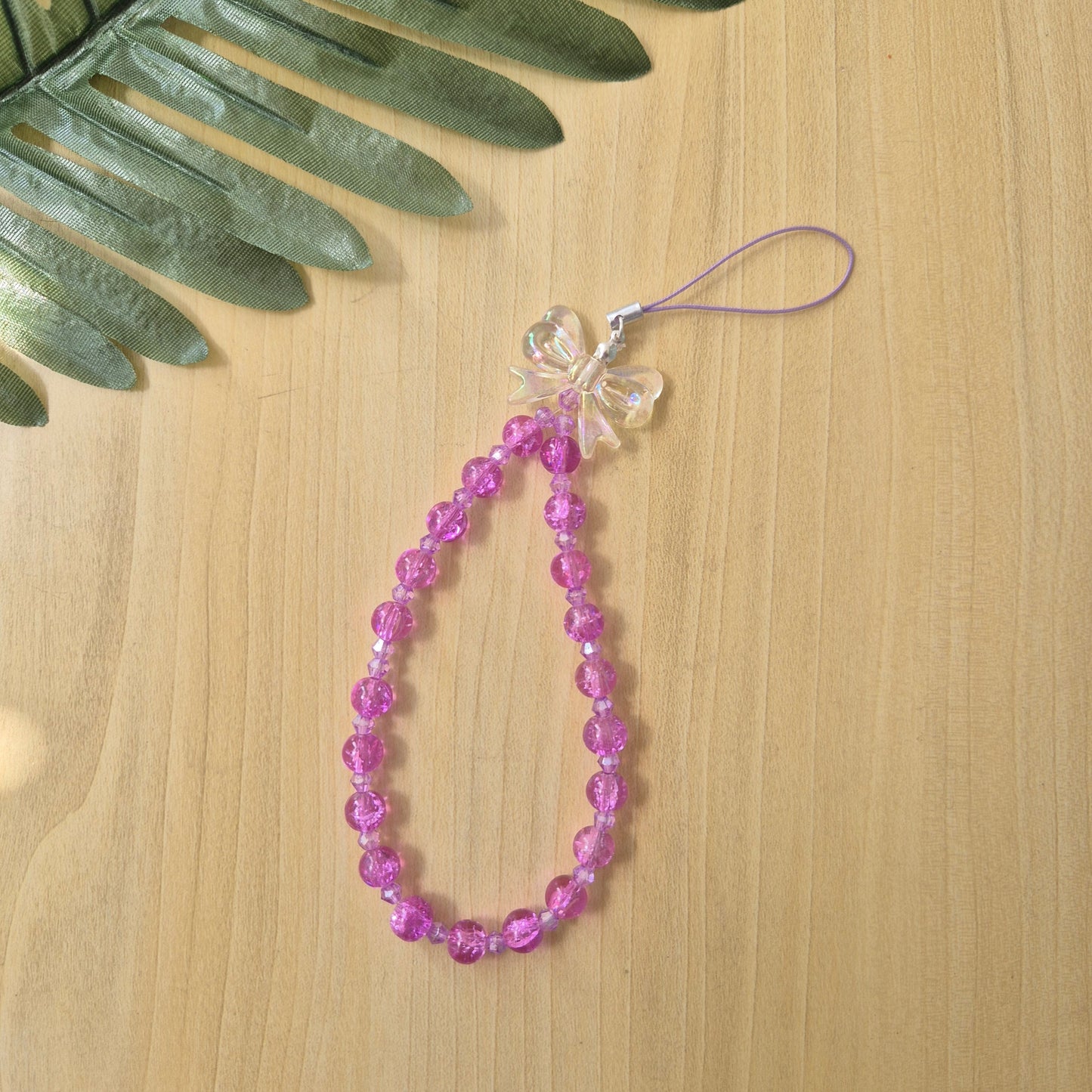 Crystal Bow Lavender Charm for Phone