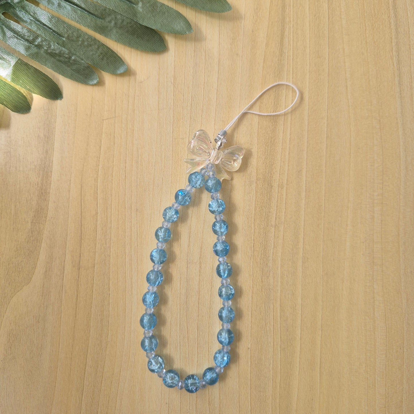 Cute Acrylic Light Blue Phone Charm