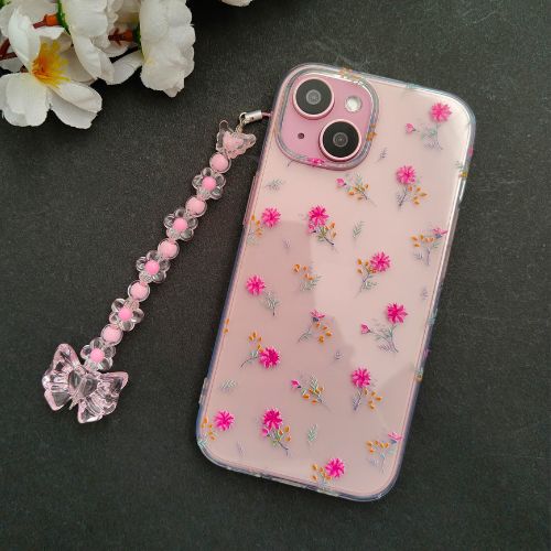 Cute Pink butterfly Charm Aesthetic Phone Charm Design (212)