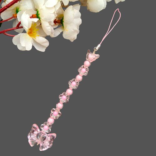 Cute Pink butterfly Charm Aesthetic Phone Charm Design (212)