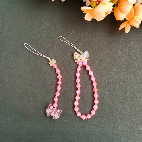 Cute Pink Crystal Handmade Charm Combo