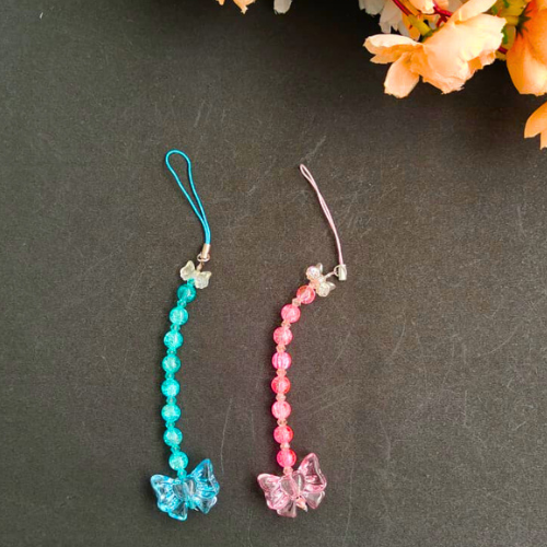 Aqua Blue And Pink Handmade Charm Combo