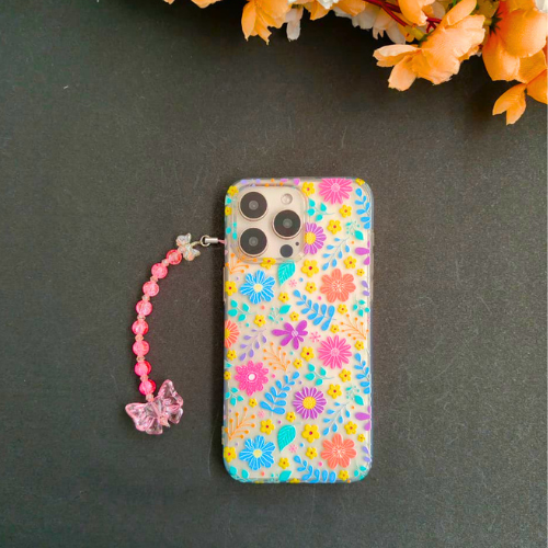 Aqua Blue And Pink Handmade Charm Combo