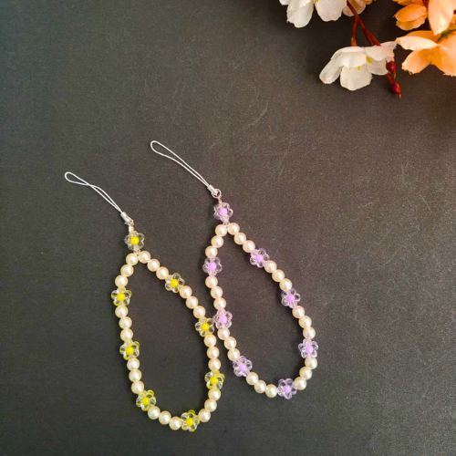 Lavender And Orange Beaded Charm Combo