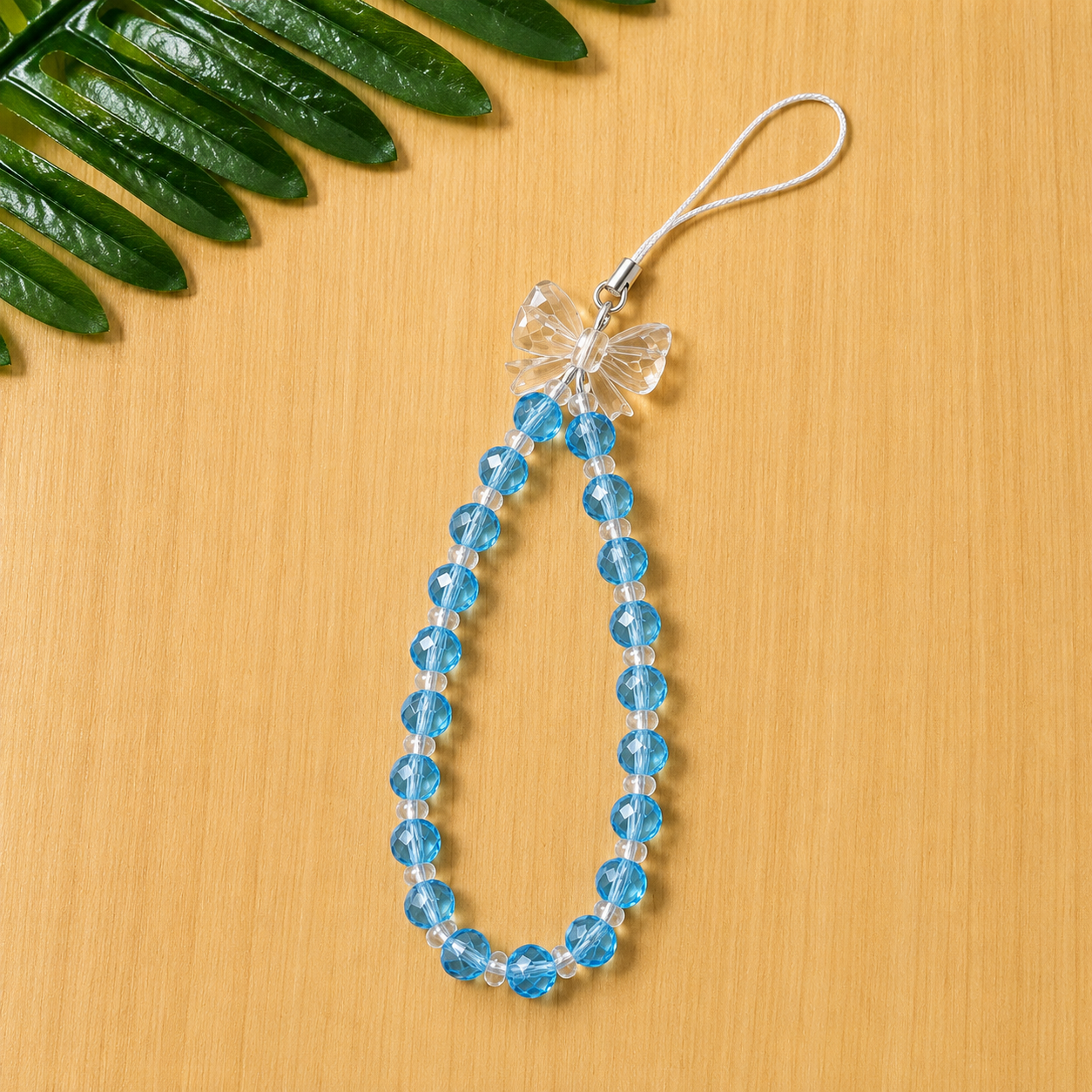 Cute Acrylic Light Blue Phone Charm
