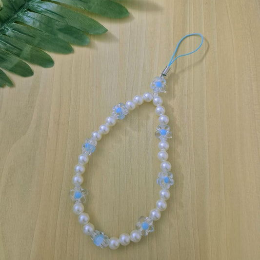 Aesthetic Sky Daisy Beaded Phone Charm