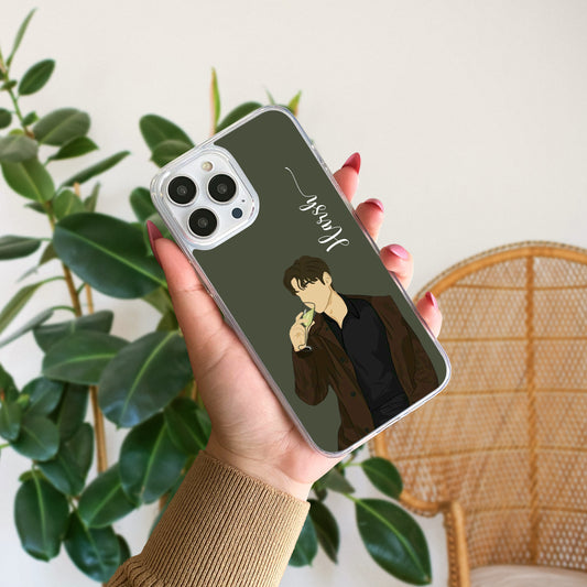 Aesthetic Boy Silicon Custom Name Case Design 10