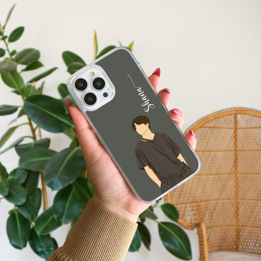 Aesthetic Boy Silicon Custom Name Case Design 13