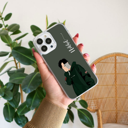 Aesthetic Boy Silicon Custom Name Case Design 19