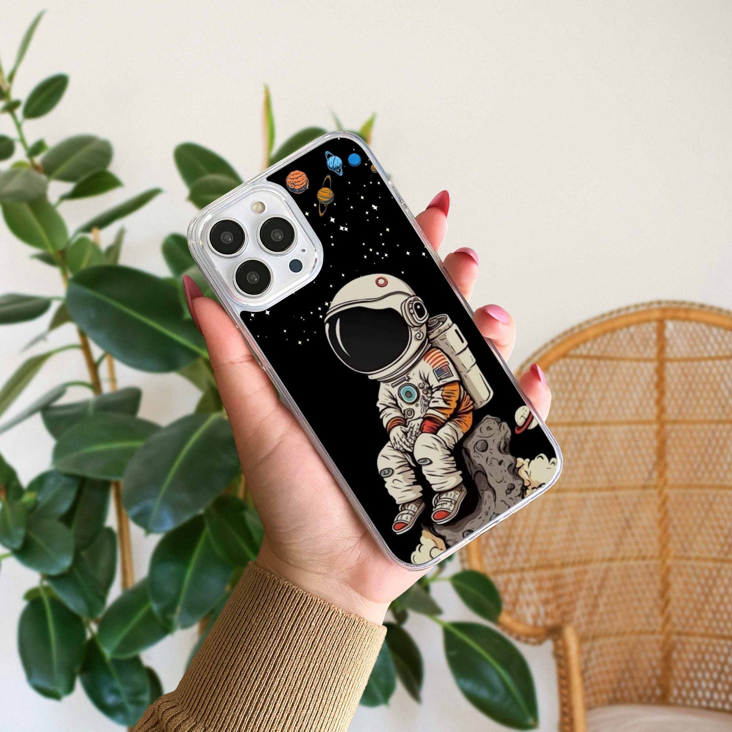 Cute Cartoon Astronaut Silicon Case Design 4