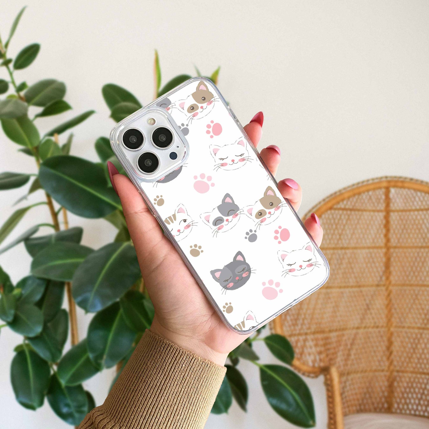 Aesthetic Cute Pattern Transparent Silicon Case Design 5