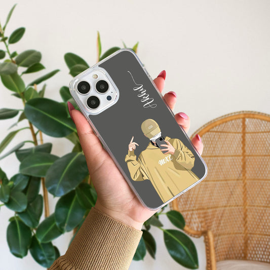 Aesthetic Boy Silicon Custom Name Case Design 21