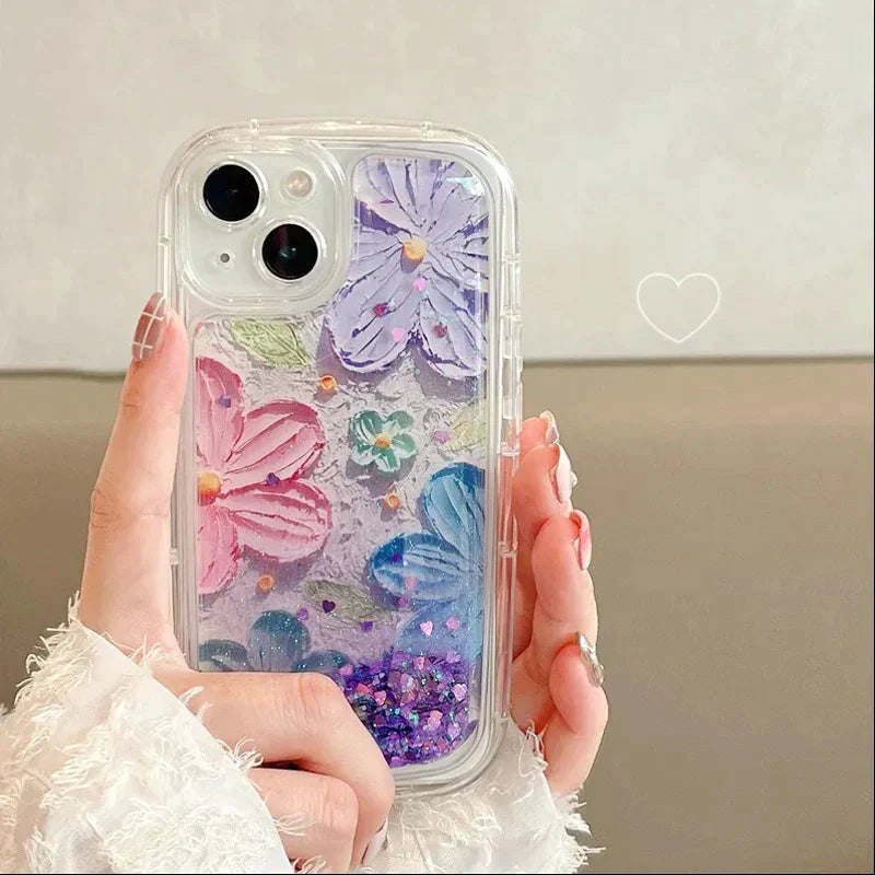 Luxury Floral Glitter Phone Case & Cover