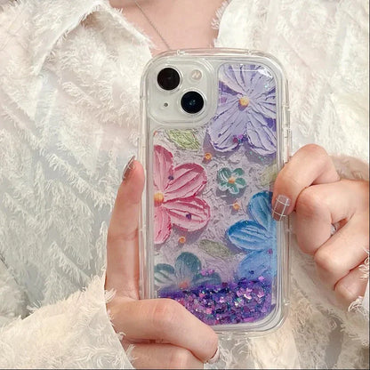 Luxury Floral Glitter Phone Case & Cover