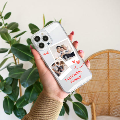 Custom Polaroid Family Transparent Soft Silicone Phone Case