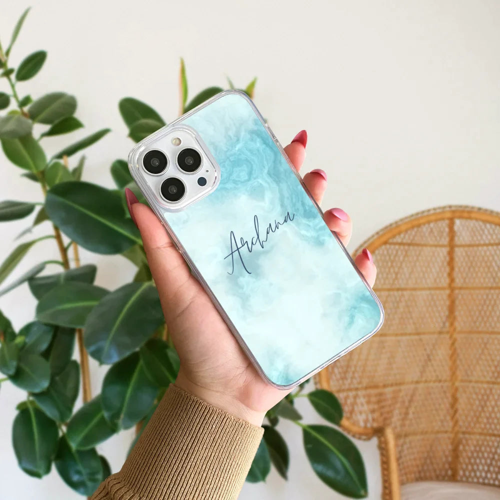 Water Art Customized Name Silicone Phone Case