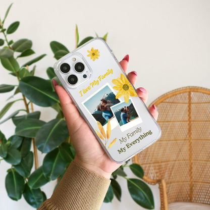 Custom Polaroid Family Transparent Soft Silicone Phone Case