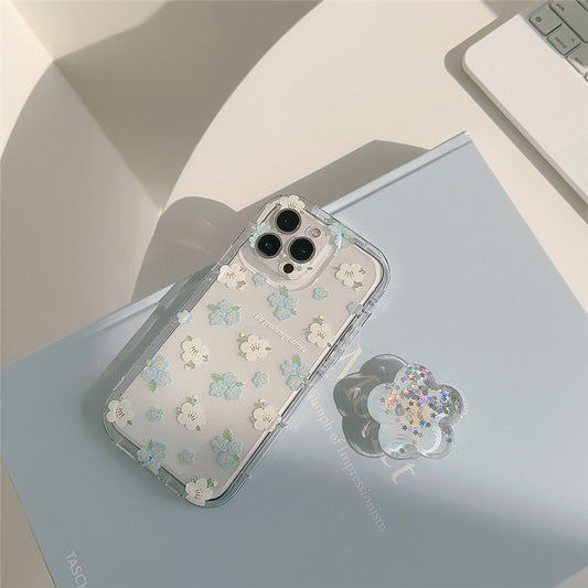 Cute Floral Case with Pop Holder Case & Cover