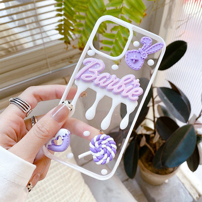 Cute 3D Barbie Name Phone Case & Cover