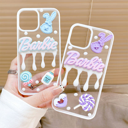 Cute 3D Barbie Name Phone Case & Cover