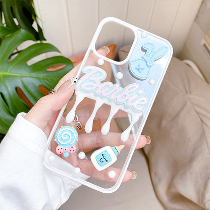 Cute 3D Barbie Name Phone Case & Cover