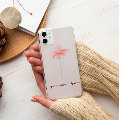 Water Colour Floral Pattern Custom Soft Silicone Phone Cases