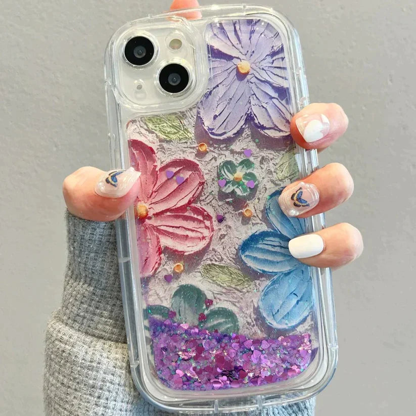Luxury Floral Glitter Phone Case & Cover