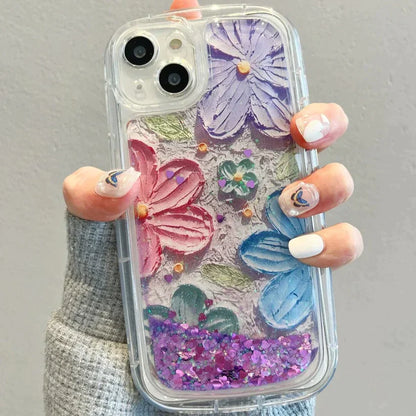Luxury Floral Glitter Phone Case & Cover