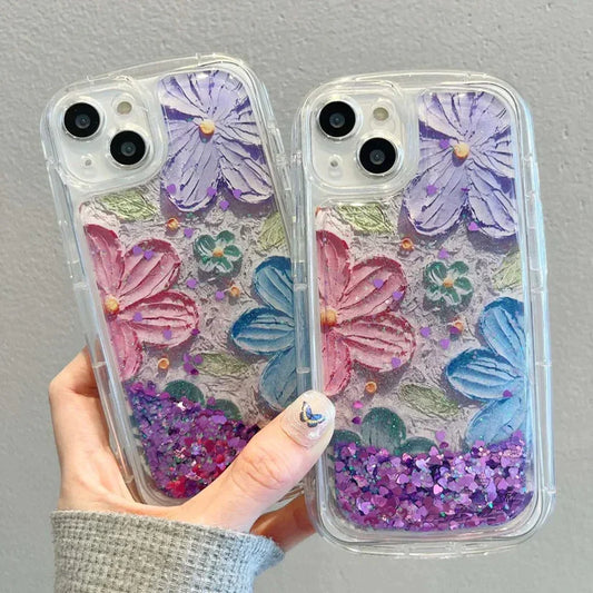 Luxury Floral Glitter Phone Case & Cover