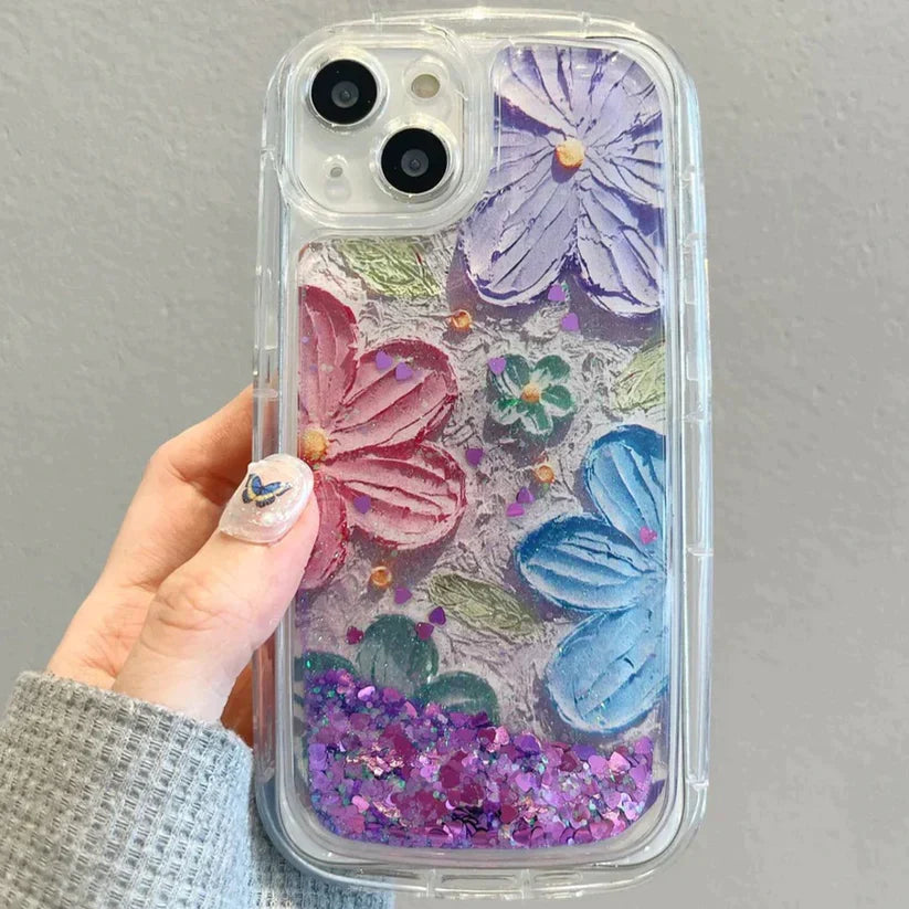 Luxury Floral Glitter Phone Case & Cover